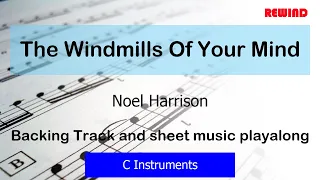 The Windmills of Your Mind Flute Violin Backing Track and Sheet Music