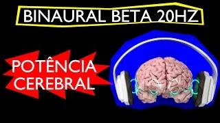 Som/música para estudar, concentração, eliminar o cansaço e a sonolência - Binaural beta 20 Hz