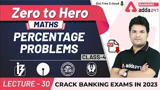 Percentage Problems (Class 4) | Maths | Adda247 Banking Classes | Lec-30