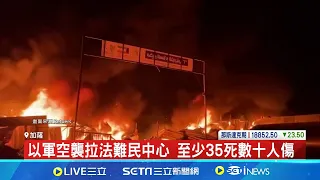 哈瑪斯射8枚火箭彈 以色列轟炸拉法難民 以軍空襲拉法難民中心 至少35死數十傷 加薩停火及人質談判 預計週二埃及恢復│記者 鄧崴｜【國際局勢】20240527│三立iNEWS