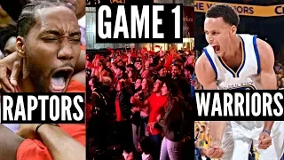 RAPTORS fans REACT to NBA Championship Win in Toronto - Game 1