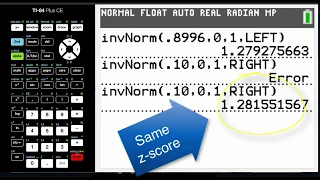 TI-84 CE Tutorial 45 Finding the Z-Score for a Probability of a Normal Distribution