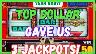 3 JACKPOTS On HIGH LIMIT Double TOP DOLLAR - Aria Las Vegas!