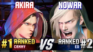 SF6 ▰ AKIRA (#1 Ranked Cammy) vs NOWAR (#2 Ranked Ed) ▰ High Level Gameplay