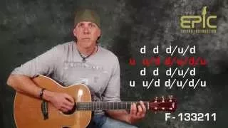 Play guitar learn Counting Crows Mr Jones EZ beginner song lesson with chords strumming patterns FUN