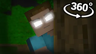 360° VR Video || HEROBRINE is Stalking YOU - Minecraft Animation