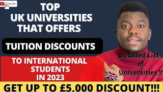 TOP UK universities that offer tuition discounts to international students in 2023/2024