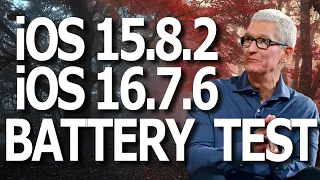iOS 16.7.6 & 15.8.2 Battery Life / Battery Drain / Battery Performance Test.