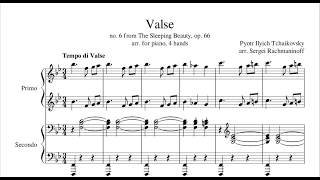 The Sleeping Beauty Waltz (Tchaikovsky) - Piano 4 Hands, Arr. Rachmaninoff