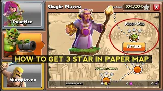 Paper map clash of clans | How to 3 star easily game play tutorials | Baba Techplay