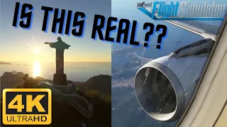 4K | Microsoft Flight Simulator 2020 - ULTRA GRAPHICS - FENIX A320 Takeoff at Rio SANTOS DUMONT