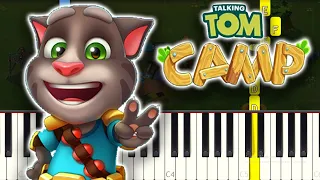 Talking Tom Camp - Theme Song - EASY Piano tutorial