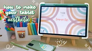 how to make your tablet aesthetic 🍂 minimalist samsung galaxy tab S7 FE 📜