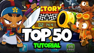 BTD6 Race - "Lucky 13" in 02:14.41 (with Written Guide) || (Top 50 Strategy)
