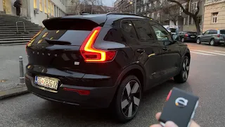 VOLVO XC40 Facelift (2023) - EVENING POV test drive (COOL AMBIENT lights, digital cockpit)