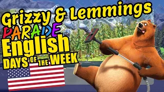 Grizzy and Lemmings Teaching the Days of the Week in English Educational Video for Kids