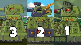 Kv-44M 2023 all versions evolution in tank cartoon.