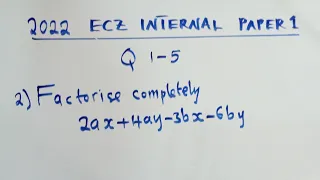 2022 ECZ Internal Paper 1, Question 2-5