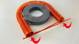 Amazing making free electric energy self running with copper wire