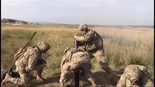 Live fire of U.S Marine Advance M252A1 81mm Mortar System.