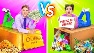 ESTUDANTE RICO VS. SEM GRANA | Popular por 24h! Tipos de alunos na escola, por 123 GO! CHALLENGE