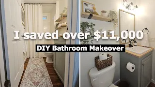 DIY Bathroom Makeover on a Budget / Small Bathroom Remodel Final Reveal