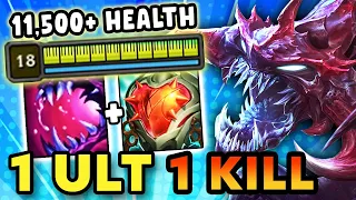 11,500+ Health Cho'gath Jungle deletes your entire health bar with 1 ult (world record hp season 14)