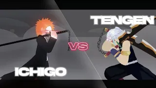 Ichigo Kurosaki 🧡 VS Tengen Uzui 💛 (Stick Nodes Pro Animation) ✨️💫🔥 #lol #sticknodespro #fyp #viral