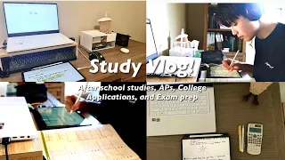 STUDY VLOG 📖💻| After School Study Vlog Senior Year🏫, Start of School Year, Exam study