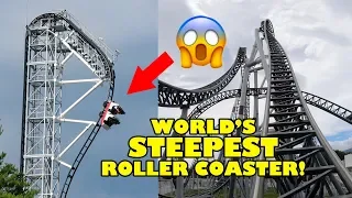 Takabisha World's Steepest Roller Coaster! 4K Front Seat Onride POV Fuji Q Japan