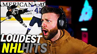 SOCCER FAN Reacts to NHL: LOUDEST HITS...