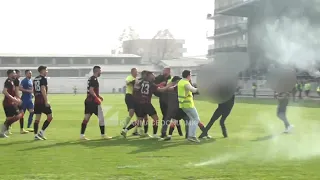 EKSKLUZIVE/ Incidenti në ndeshjen Shkupi-Shkëndija, pamje nga stadiumi i Çairit