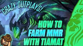HOW TO FARM MMR WITH TIAMAT! CRAZY OUTPLAYS - SMITE SEASON 10