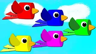 Five Little Birds | Crayons Nursery Rhymes | Kids Songs | Baby Rhyme