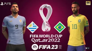 FIFA 23 -Brazil Vs Uruguay - Qatar 2022 Final | PS5™ Gameplay [4K60fps]