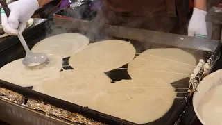 buckwheat radish pancakes / korean street food