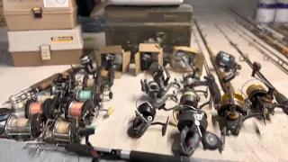 HUNDREDS of VINTAGE fishing rods and reels!!!