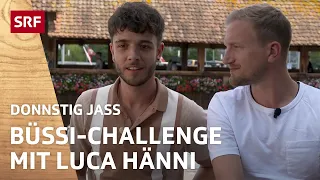 Büssi-Challenge: Stefan Büsser vs. Popstar Luca Hänni | Donnschtig-Jass | SRF