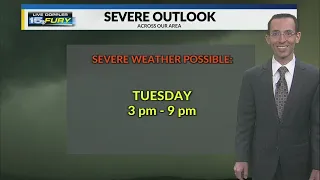 Tuesday's severe weather upate