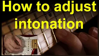 How to adjust intonation on an electric guitar  (setup intonation)