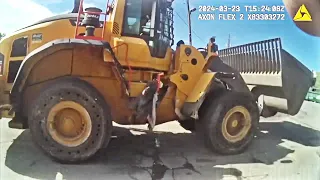 Disgruntled Former Employee Hijacks Front Loader and Leads Police on a Slow-Speed Chase