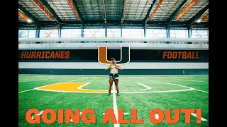 Maxing out high bar squats at The University of Miami weight room