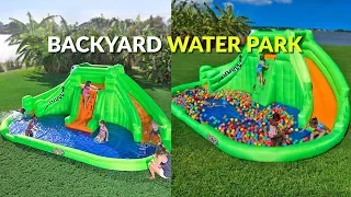 Giant Inflatable Water Park with Dual Slides and Ball Pit Splash Pool