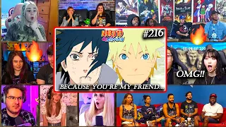 NARUTO CONFRONTS SASUKE🔥😨  | SASUKE'S NEW EYES! 👀Shippuden 216 🇯🇵  REACTION MASHUP 疾風伝 海外の反応