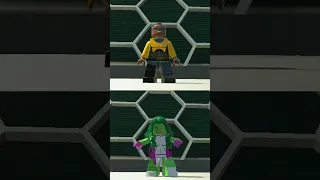 She Hulk vs Power man transformation 💪 #shorts #lego