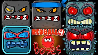 Red Ball 4 | Beating All Bosses | End Game | Red Ball Vs all Strong Bosses #redball4