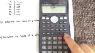 Linear Regression using a calculator (Casio fx-991Ms)