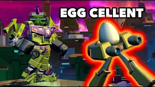 Angry Birds Transformers - DEVASTATOR vs EGG BOT - EGG CELLENT