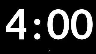 4 Minute Countdown Timer - Silent - No music