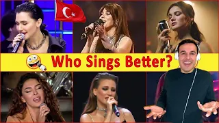 Italian Reaction 🇹🇷 Turkish Actresses Singing, Who sing better? 🎤 💃